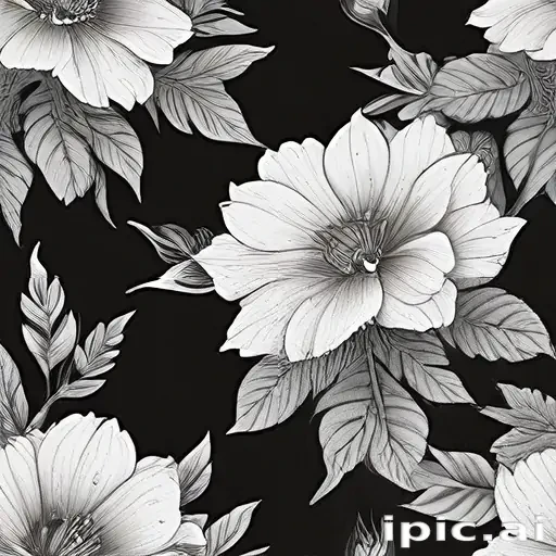 flower aesthetic drawings