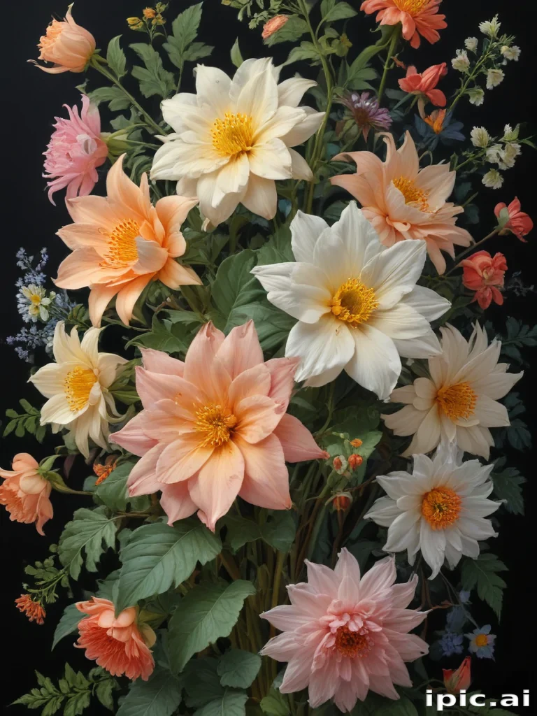 aesthetic flowers drawing