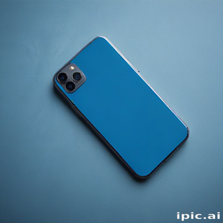 A Stylish Blue Smartphone on a Smooth Surface Ready for Use