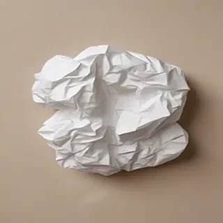 crumpled up paper