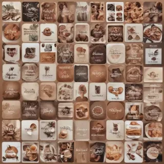 aesthetics brown instagram highlight icons