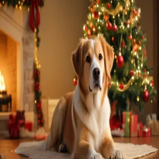 christmas dog wallpaper