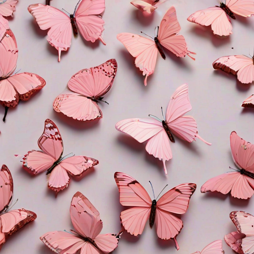 pink butterflies aesthetic