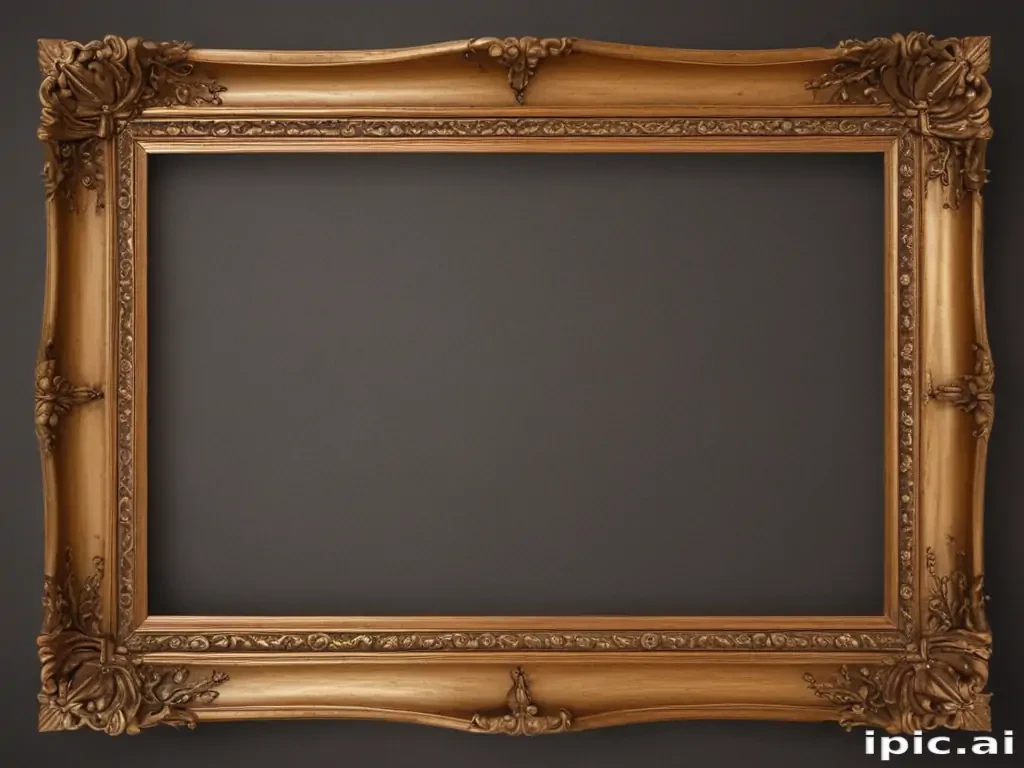 wooden picture frame png
