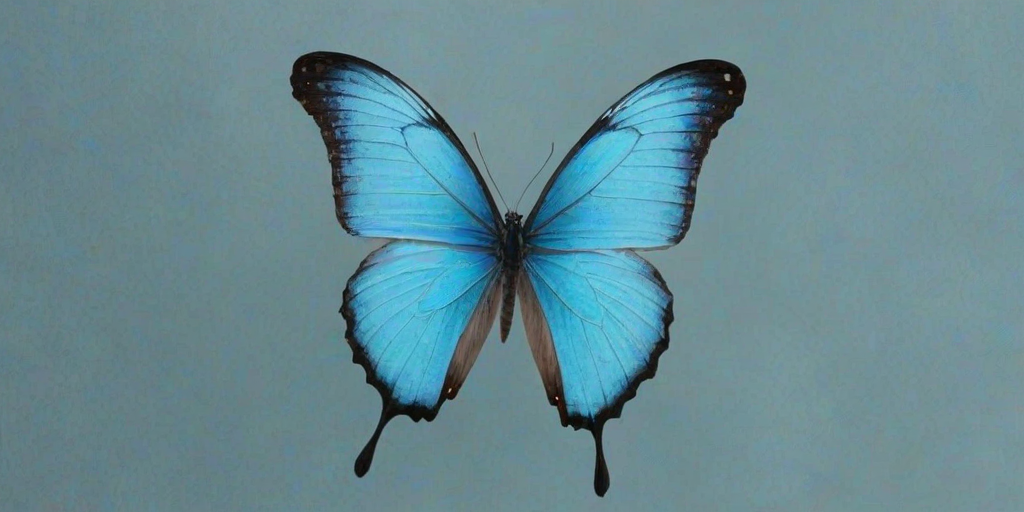 aesthetic blue butterfly