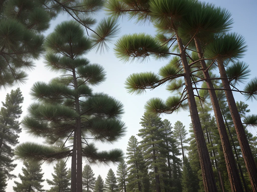 transparent pine tree
