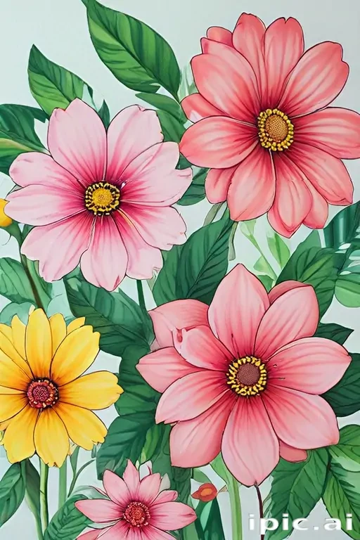 flowers to draw in color