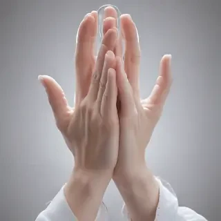 transparent prayer hands