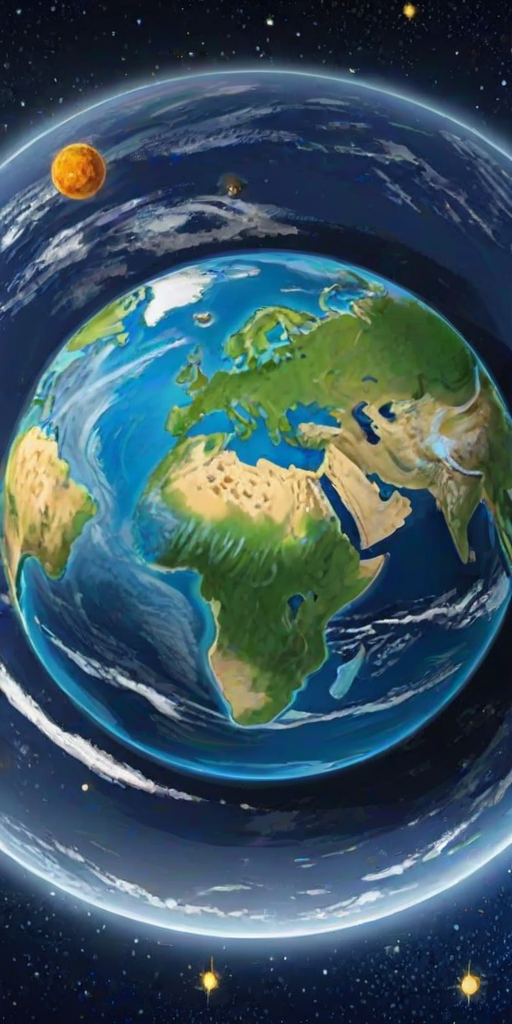 cartoon picture of the planet earth