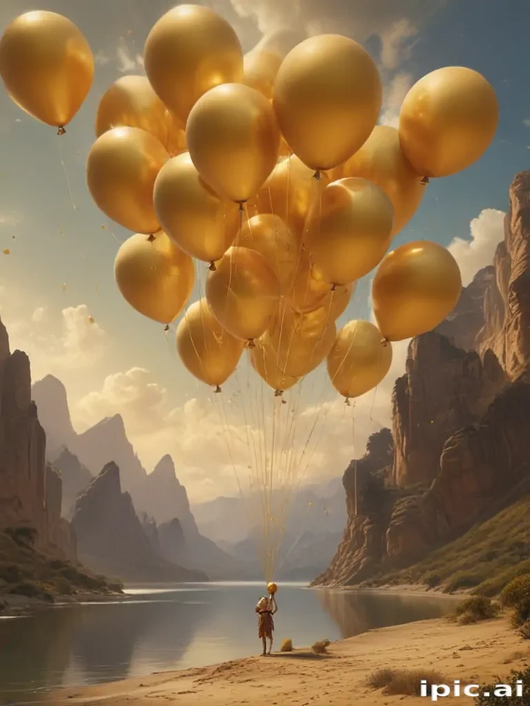 golden balloons