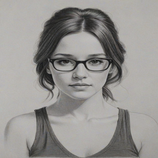 Elegant Shannon Woodward, pencil sketch, portrait of Superb woman 1965s in glasses, hair style beatnik, outline, clear lines, fine lines, 8k