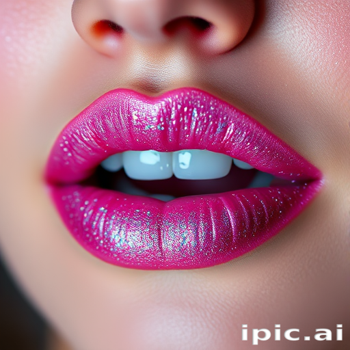Enchanting "Fairy Dust" sparkling lip powder that can be worn alone or layered over other lip products, featuring ultra-fine glitter particles in a rainbow of hues