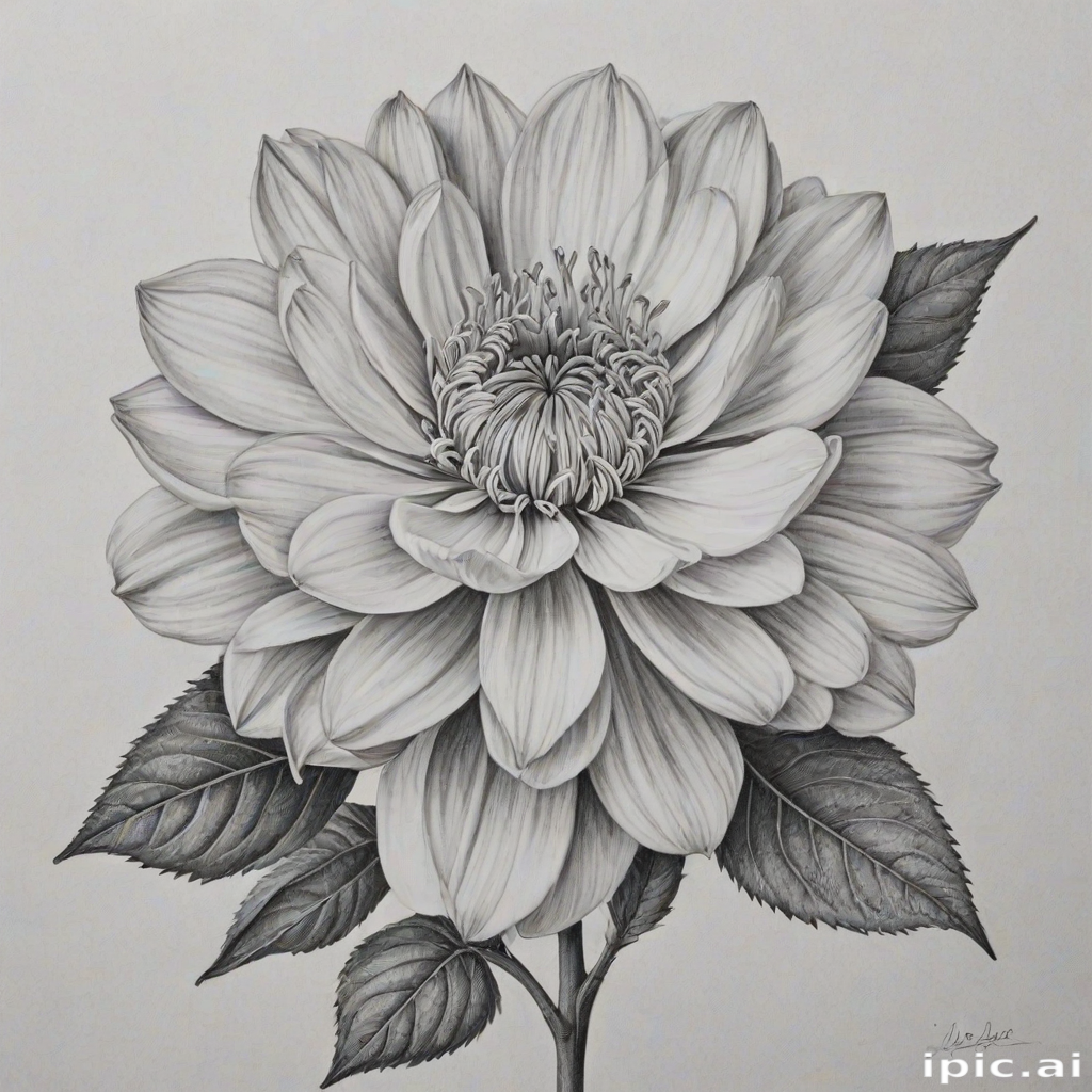 flower pencil drawing