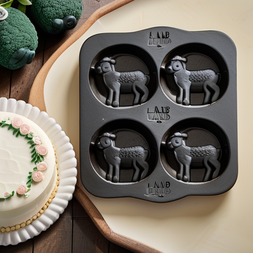 cast iron lamb cake mold