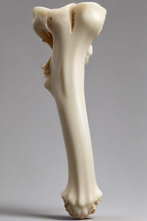 Detailed View of a Human Bone Model Displaying Anatomical Features and ...