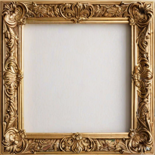 rectangle golden frame png