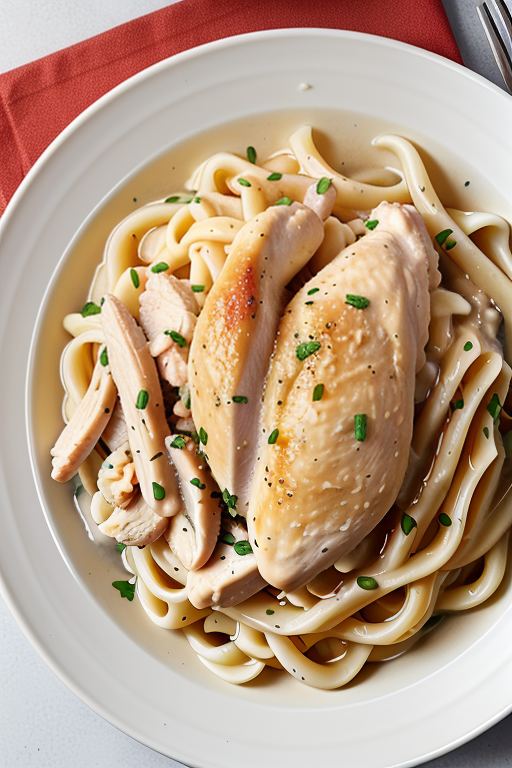 chicken and noodles with mashed potatoes