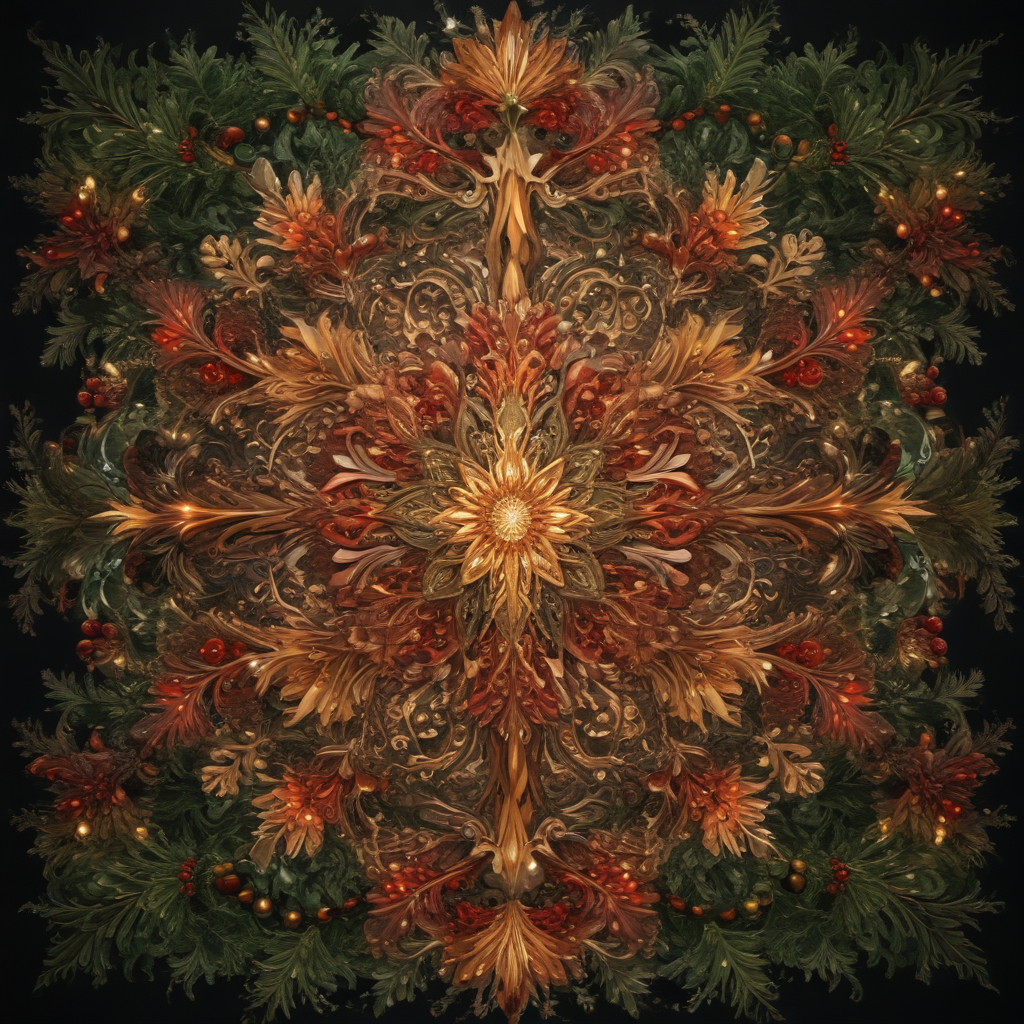 Intricate Floral Mandala Design with Rich Autumn Colors and Decorative ...