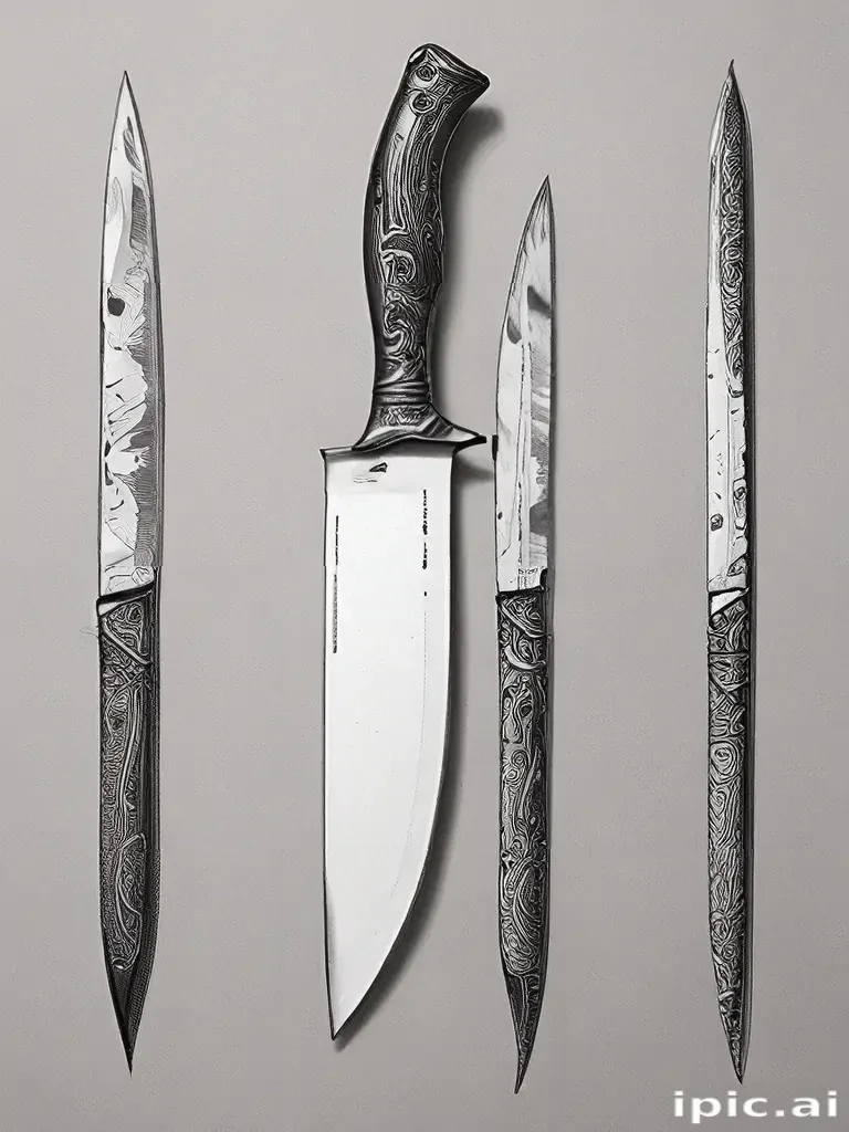 drawings of knives