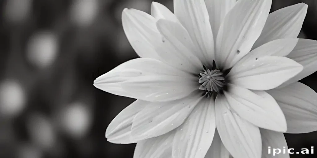 black and white flower