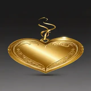 gold heart clipart