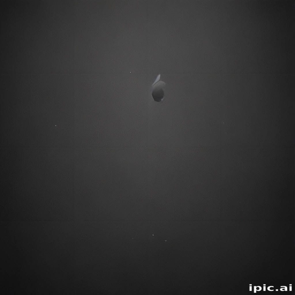 Abstract Representation of a Floating Object Against a Dark Background