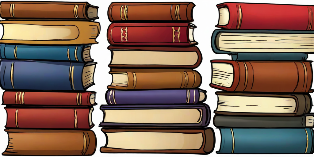 books stacked clipart