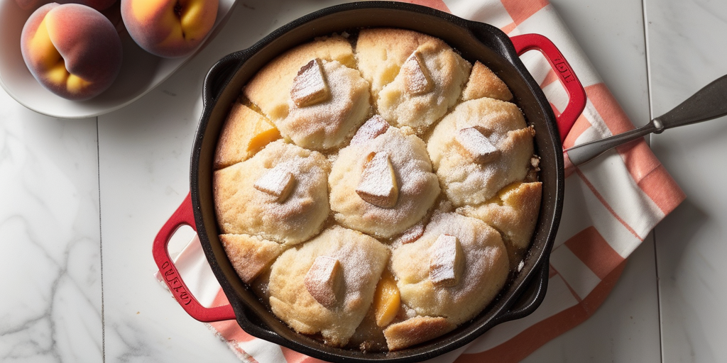dutch oven cake mix peach cobbler