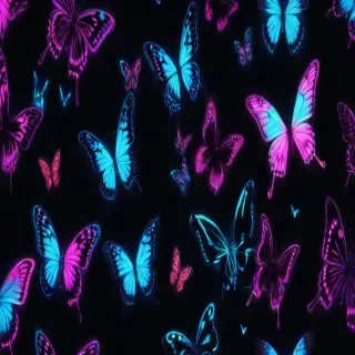 neon butterfly wallpaper