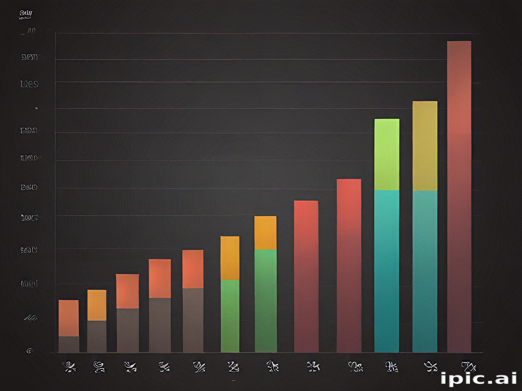 Visual Representation of Growth Trends Across Multiple Categories Over Time