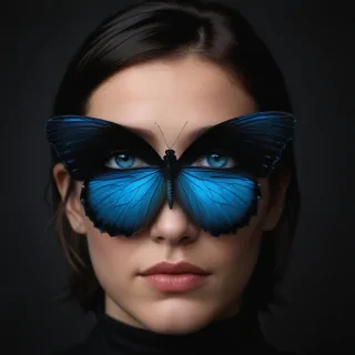 black background blue