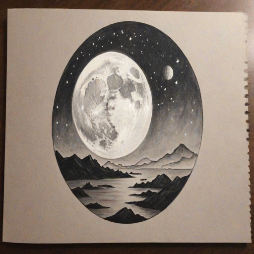 aesthetic moon drawings