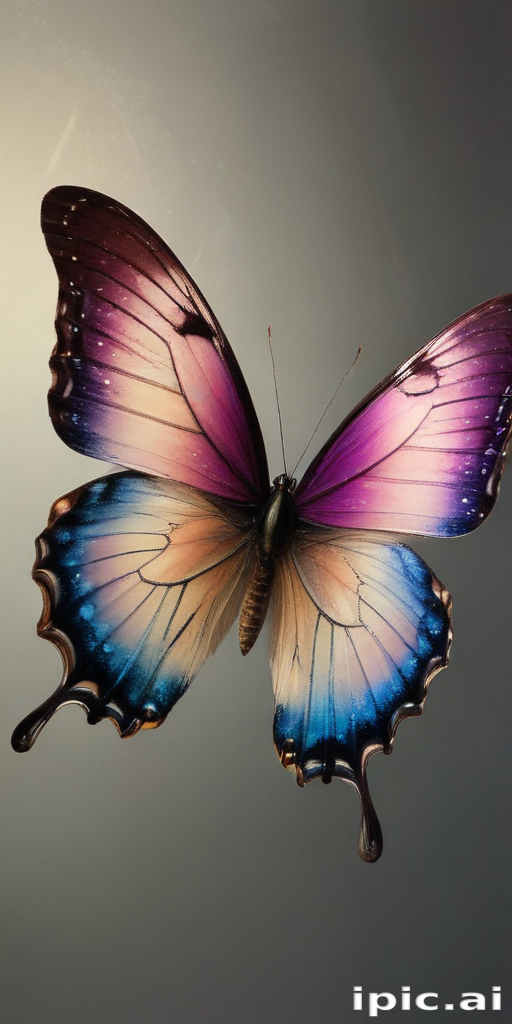 Vibrant Butterfly Displaying Stunning Colors Against a Soft Background