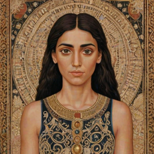Face, shoulders, chest covered in openwork Coptic embroidery. Raw, unedited image.