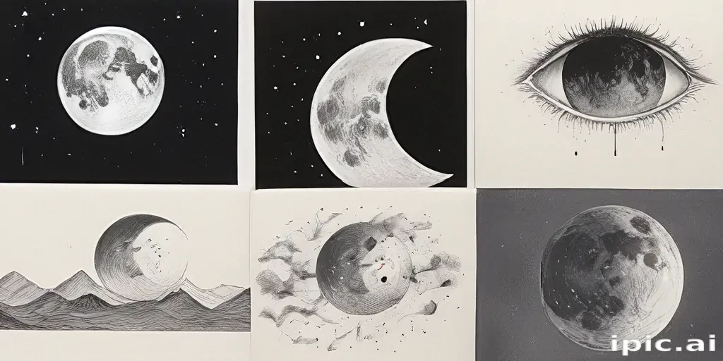 aesthetic moon drawings
