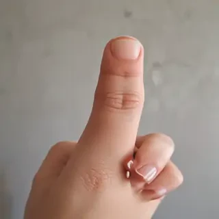 middle finger transparent