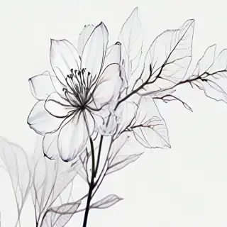 transparent flower outline