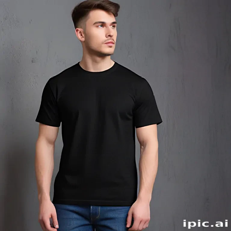 mockup tshirt black