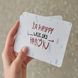 holding card