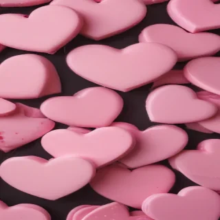 pink hearts aesthetic