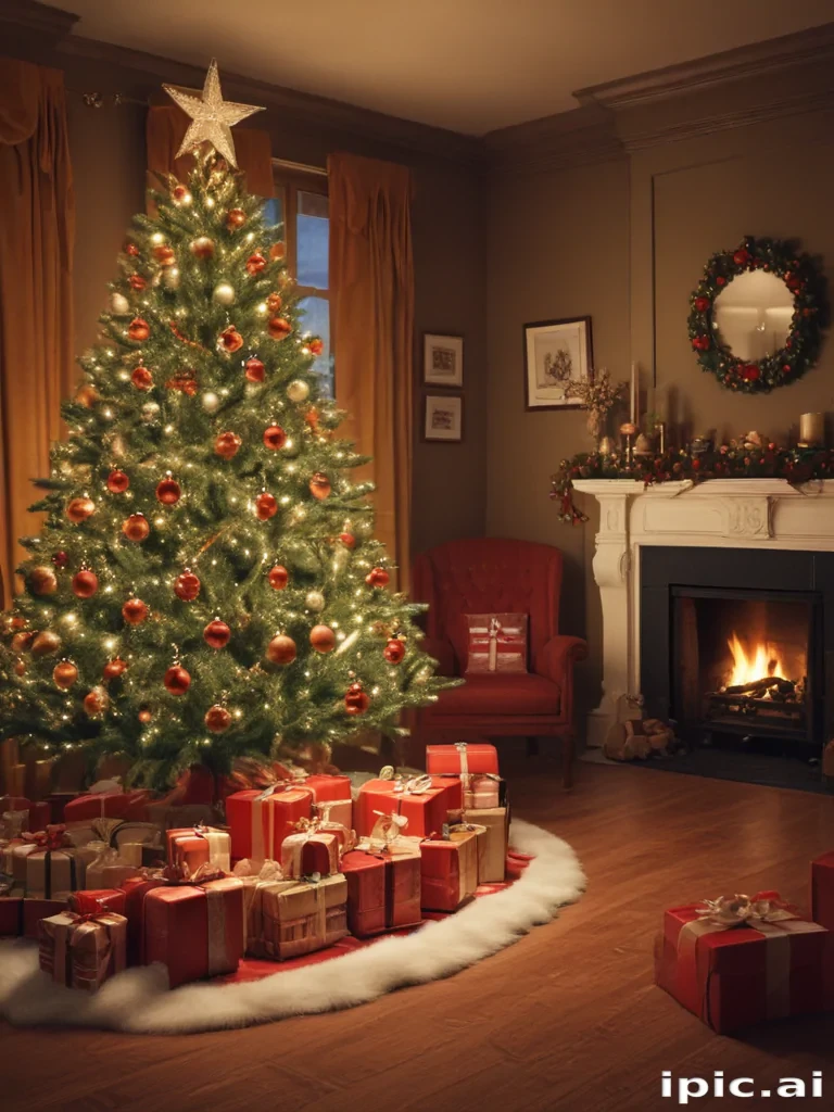retro christmas image