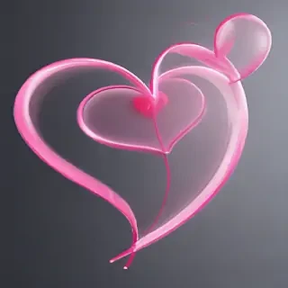 pink heart transparent