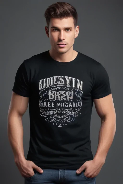 black t shirt mockup free
