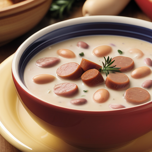 creamy bean soup with kielbasa