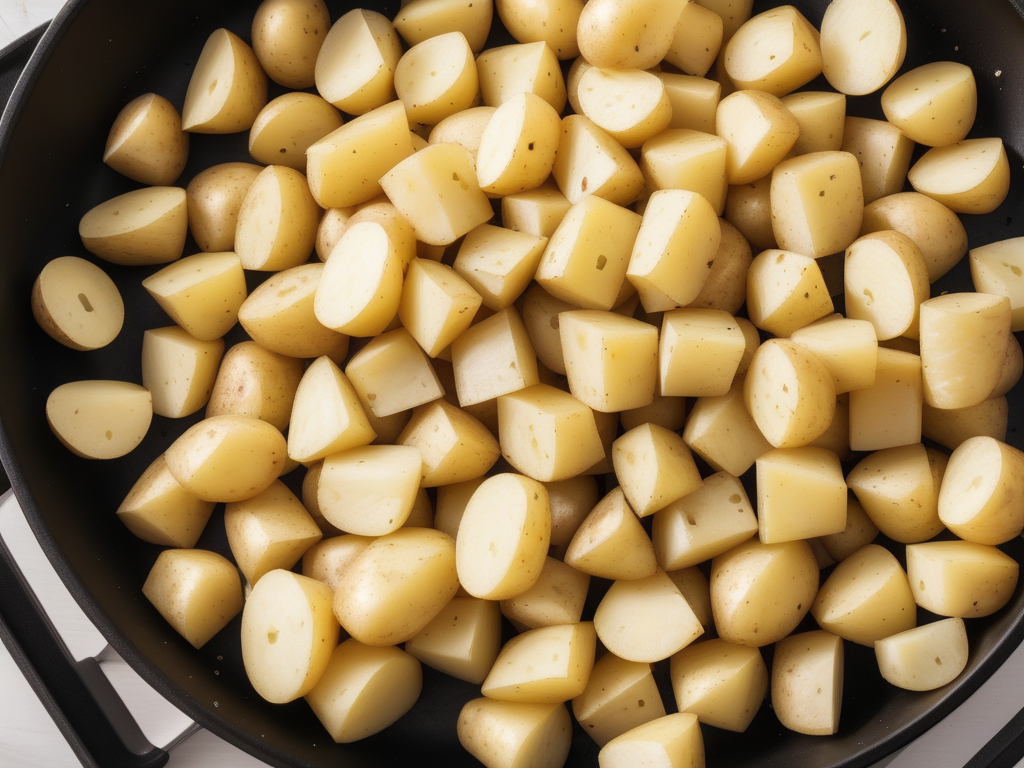 how long to air fry diced potatoes