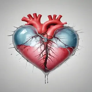 transparent broken heart