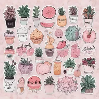 aesthetic stickers printable