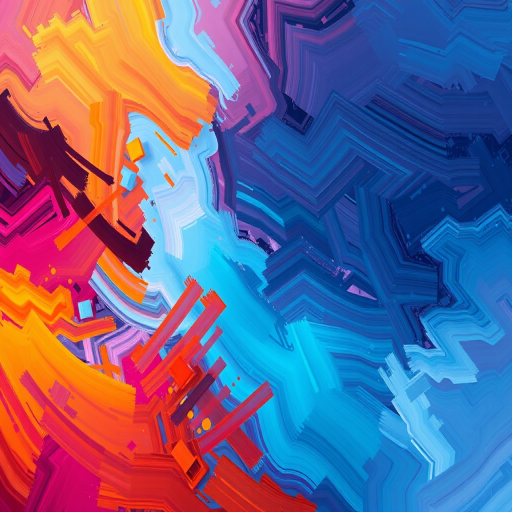 generate an abstract digital painting featuring vibrant colors and dynamic brush strokes in a horizontal layout with a focus on blending and light diffusion, use a Canon EOS R5 camera, aperture f/8, ISO 100, shutter speed 1/125s, shot in landscape mode with soft focus lens to enhance texture and depth