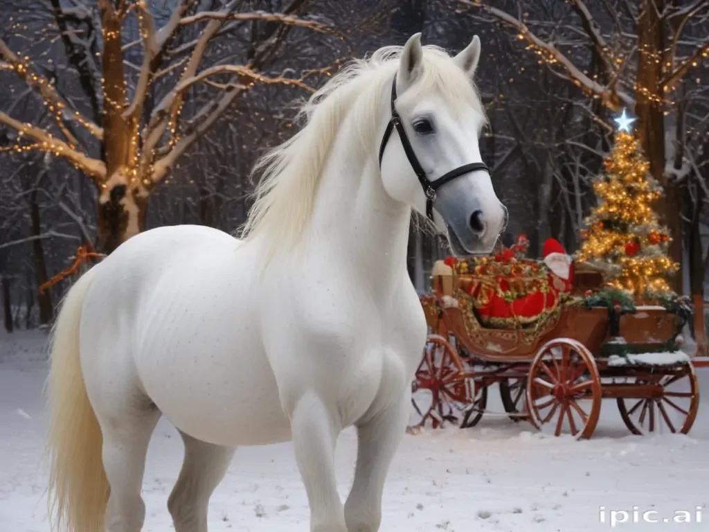 pictures of christmas horses