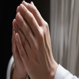 praying hands transparent
